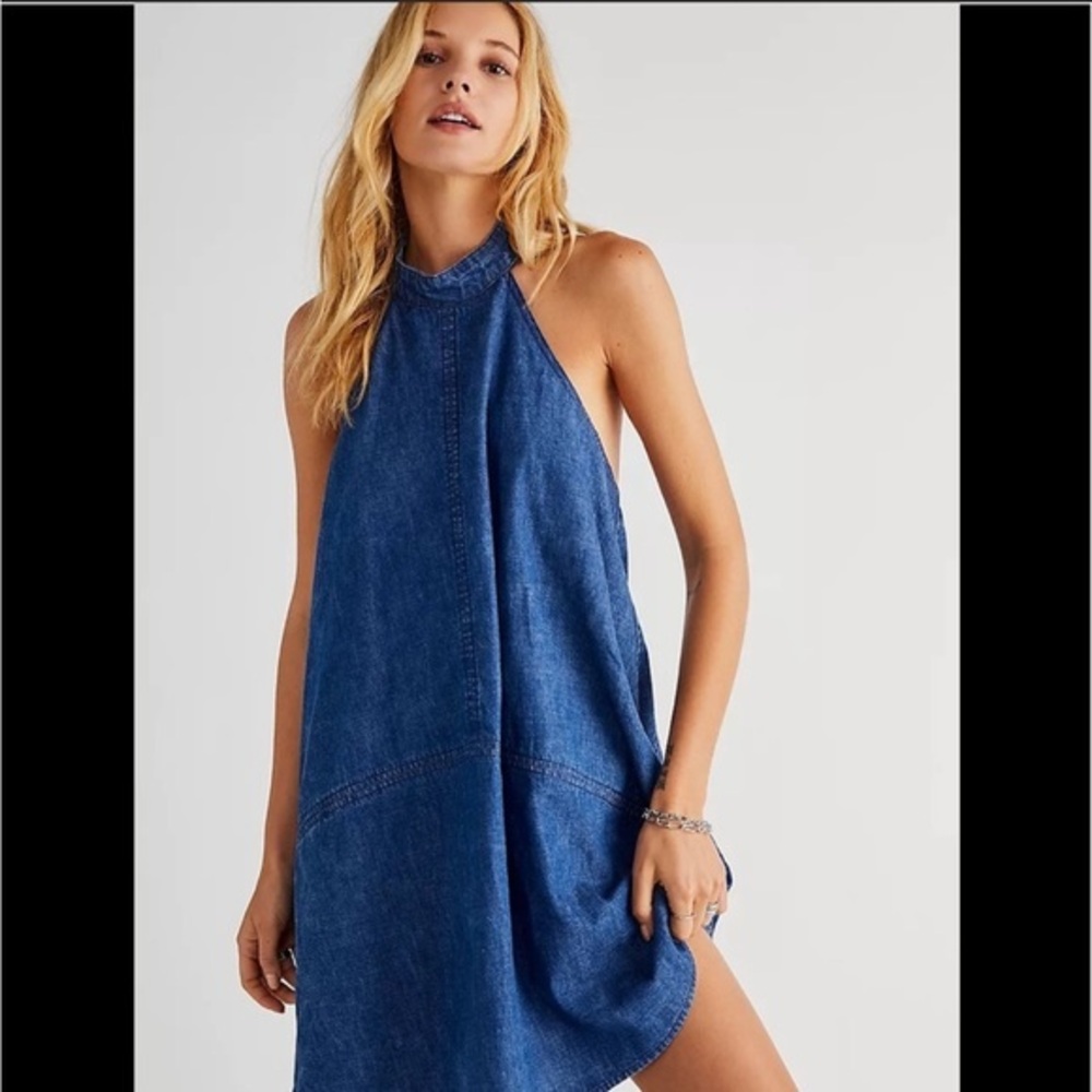 Free People Solid Rising Sun Mini Dress size small